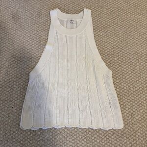 Aritzia White Knit Tank Top
